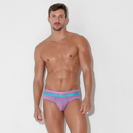 Slip bright mesh violeta