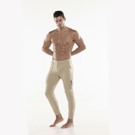 Pantalón stretch Cargo beige