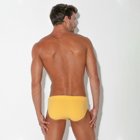 Slip de bain heritage jaune