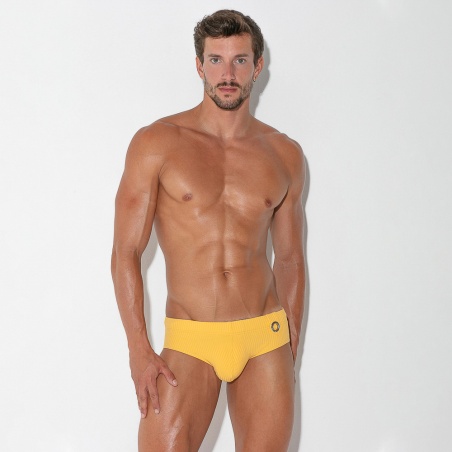 Slip de bain heritage jaune