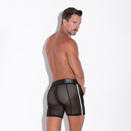 Openwork jacquard bermuda short black