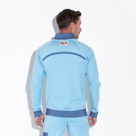 Chaqueta sweat con cremallera Reflex azul