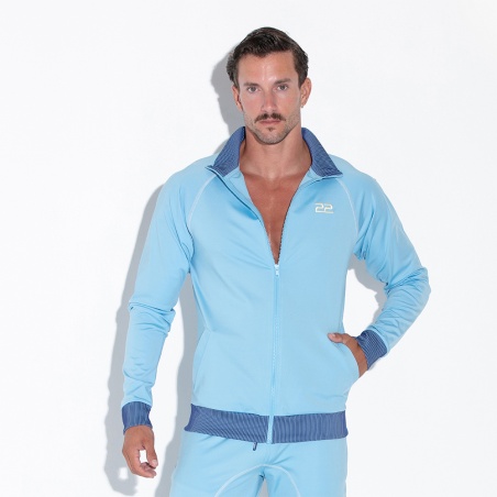 Chaqueta sweat con cremallera Reflex azul