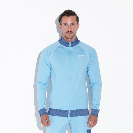 Chaqueta sweat con cremallera Reflex azul