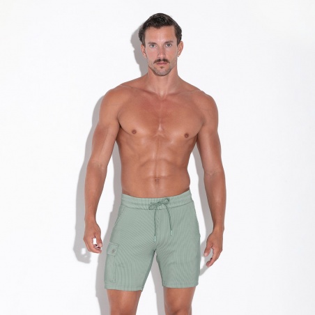 Reflex rib bermuda short khaki