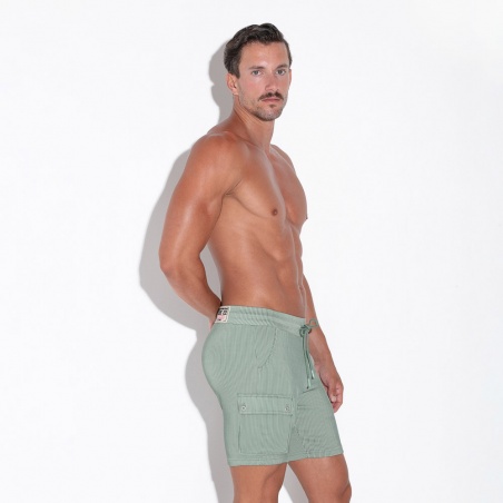 Reflex rib bermuda short khaki