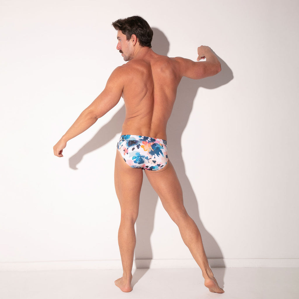 slip de bain london blanc cassé