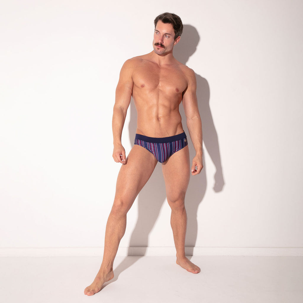 slip de bain paris bleu marine
