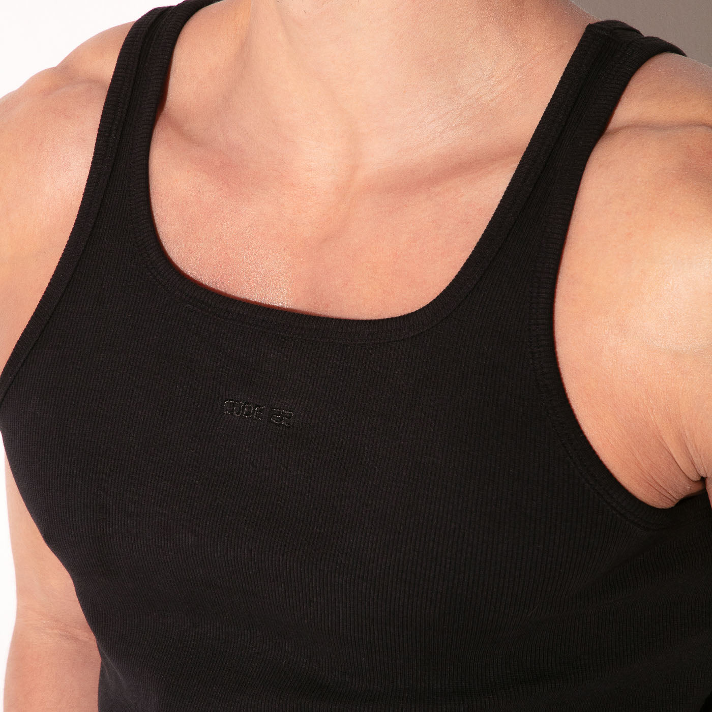 Camiseta tank de canalé essential negro