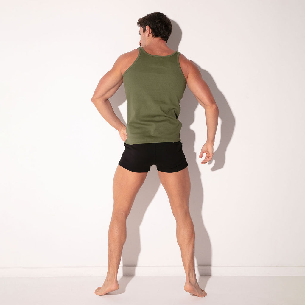 ESSENTIAL RIB TANK TOP KHAKI