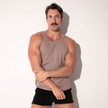 ESSENTIAL RIB TANK TOP TAUPE