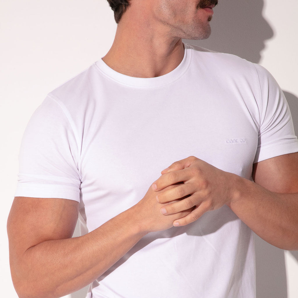 Camiseta manga corta essential blanco