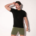 T-shirt noir essentiel à manches courtes