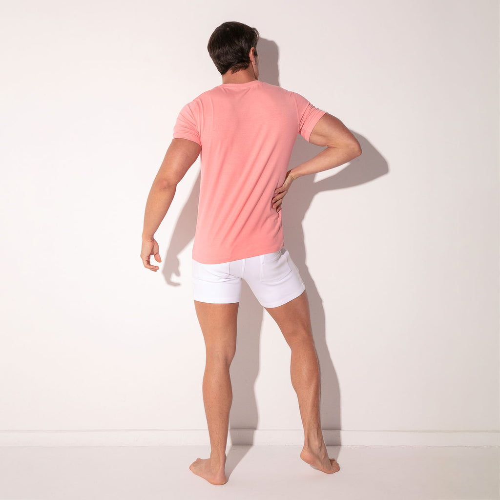 Camiseta manga corta essential rosa