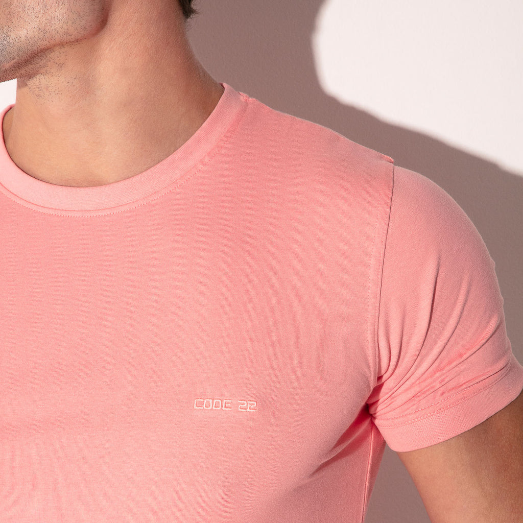 Camiseta manga corta essential rosa