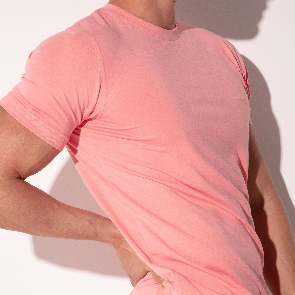 Camiseta manga corta essential rosa