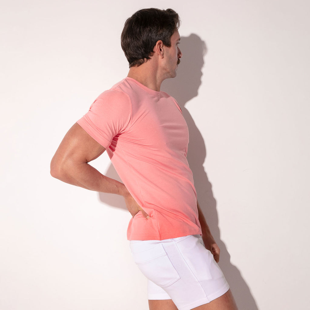 Camiseta manga corta essential rosa