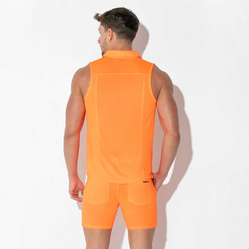 Camiseta sin mangas Vivid coral