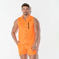 CODE 22 men's Vivid sleeveless shirt coral