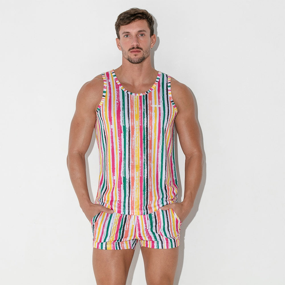 Camiseta tank vivid naranja