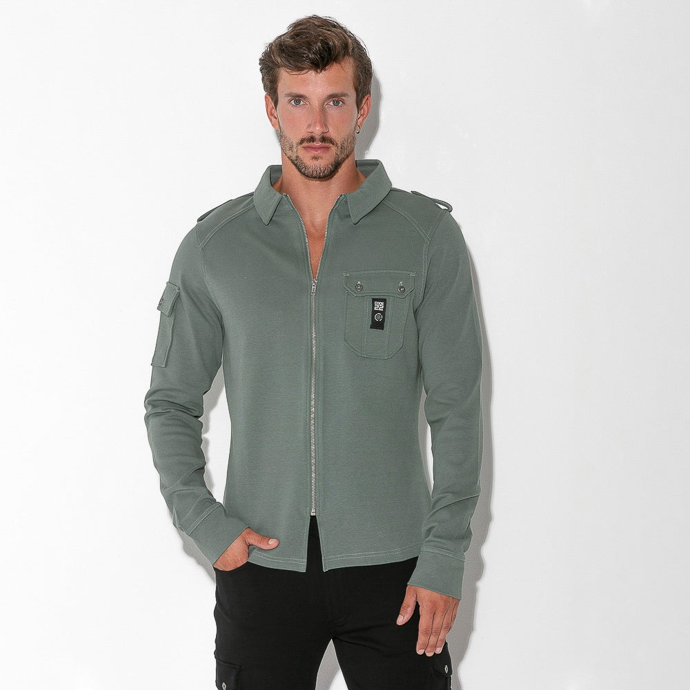Sobre camisa cargo slim fit caqui