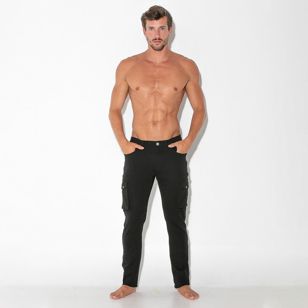 Stretch cargo pant black
