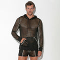 Sudadera en jacquard calado negro