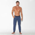 Geometric print jogger navy blue