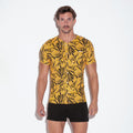 Camiseta slim fit baseball mandarina