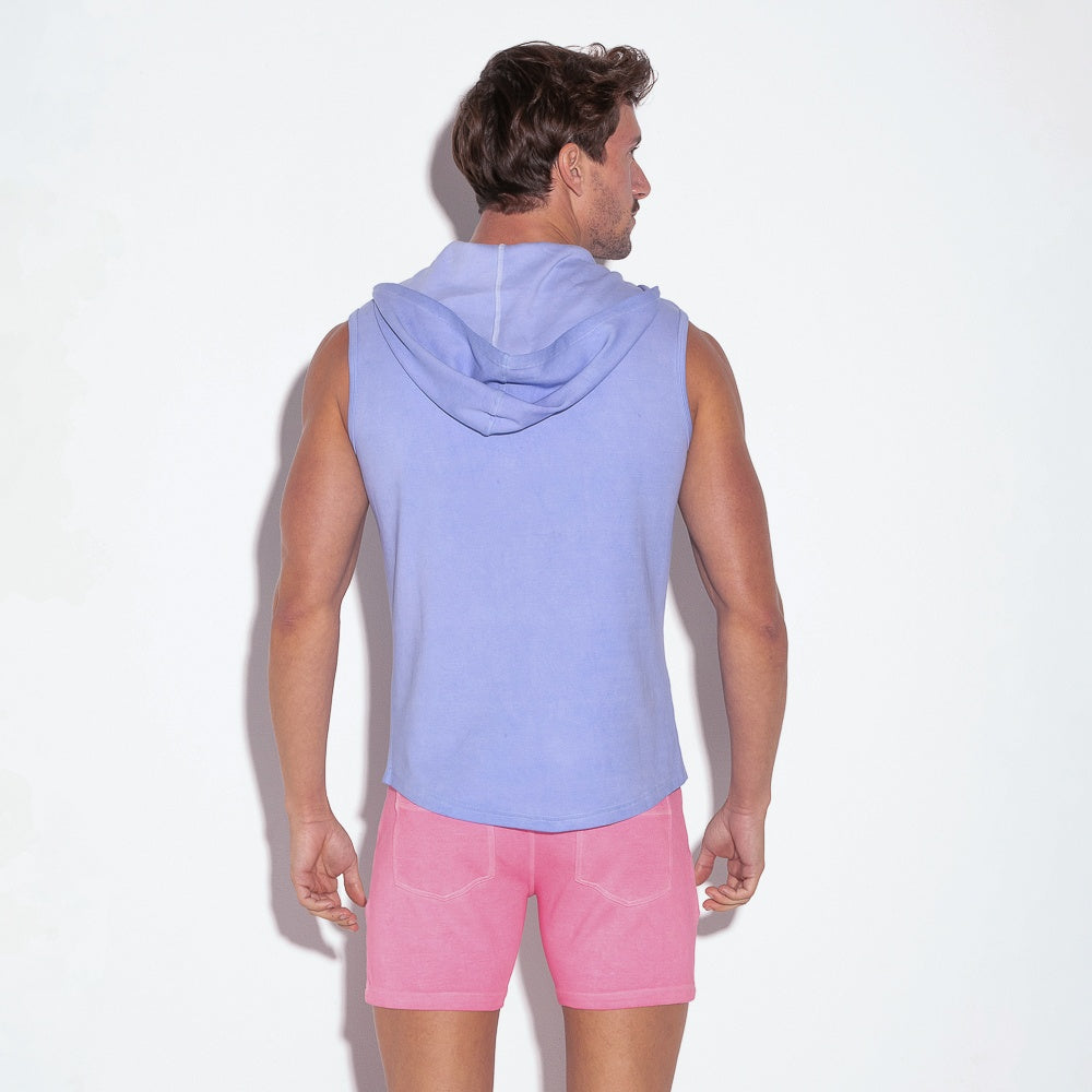 Sudadera vintage sin mangas azul cielo