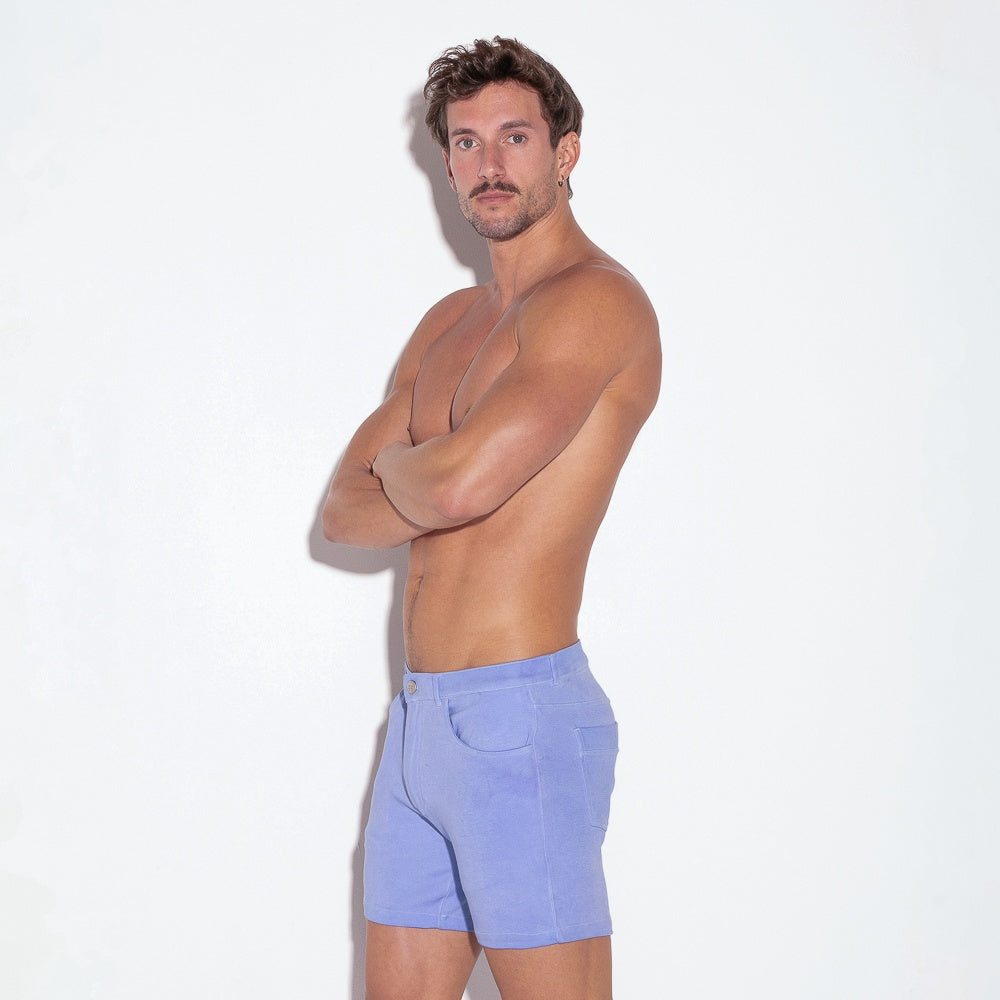 Short vintage 5 bolsillo azul cielo