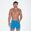 Short 5 bolsillo azul turquesa