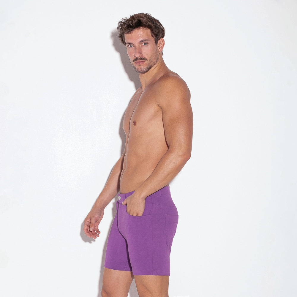 5 pocket short grape