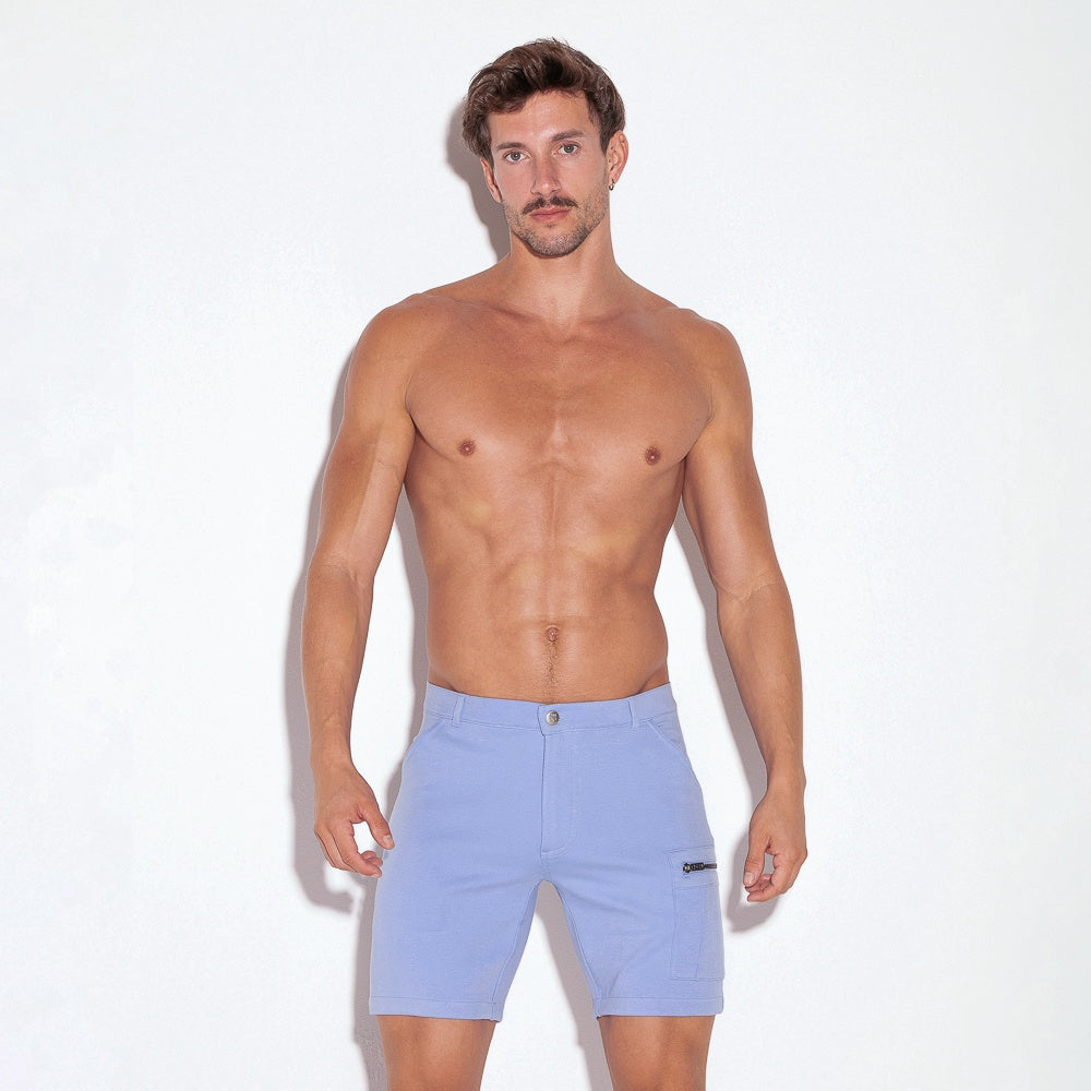 Short cargo azul cielo