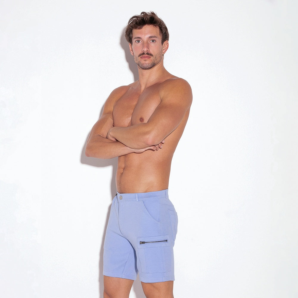 Short cargo azul cielo