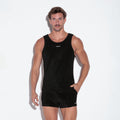 Camiseta tank de terry negro