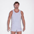 Camiseta tank de terry azul cielo