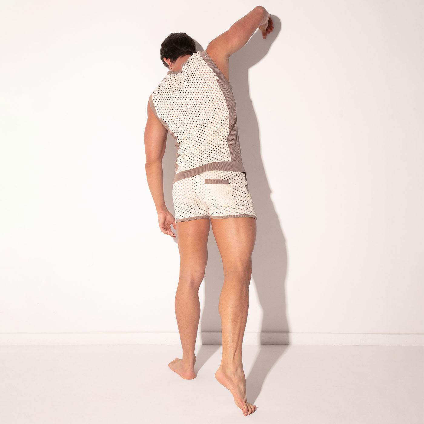 MOSAIC KNIT TANKTOP TAUPE