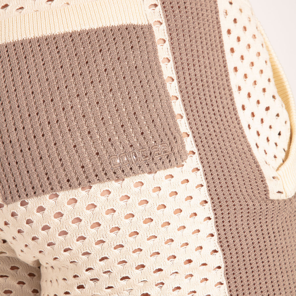 Short bermuda de punto Mosaic topo