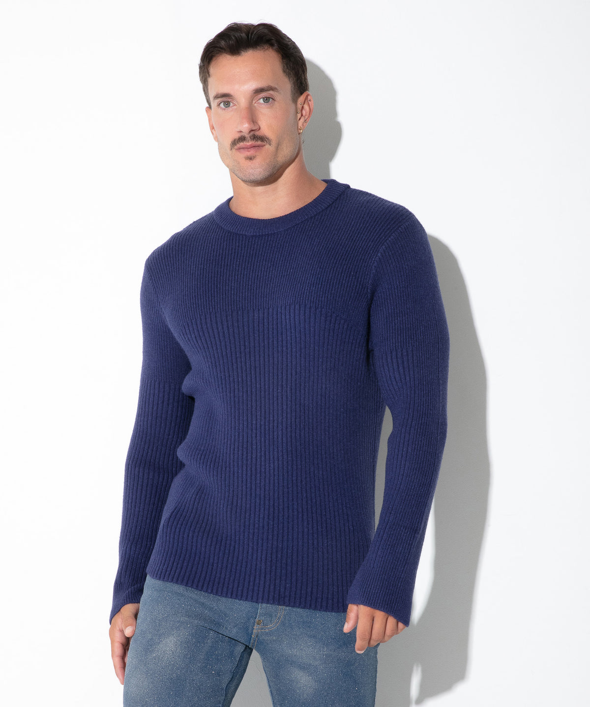 ribbed sweater navy
