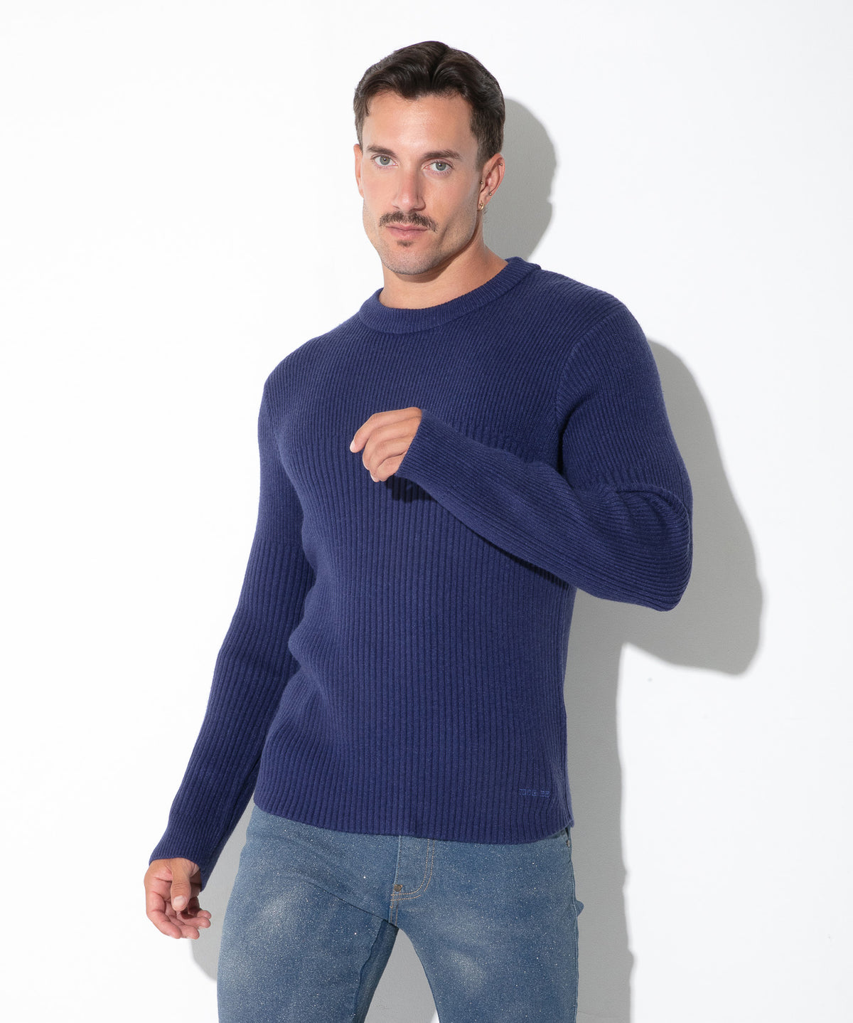 ribbed sweater navy