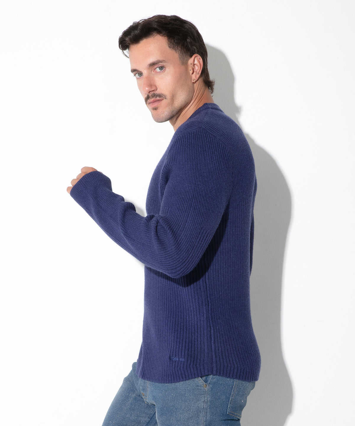 ribbed sweater navy
