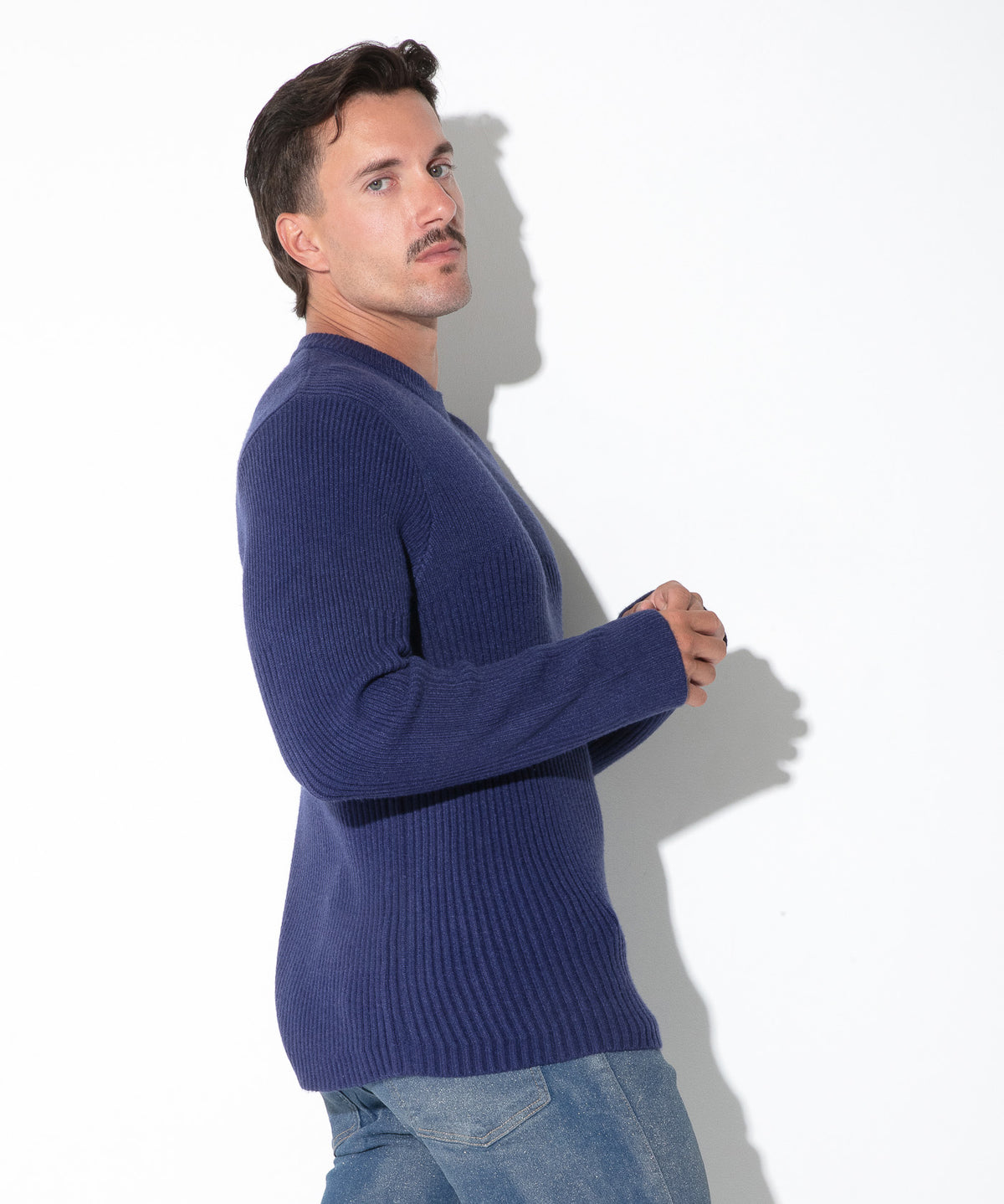 ribbed sweater navy