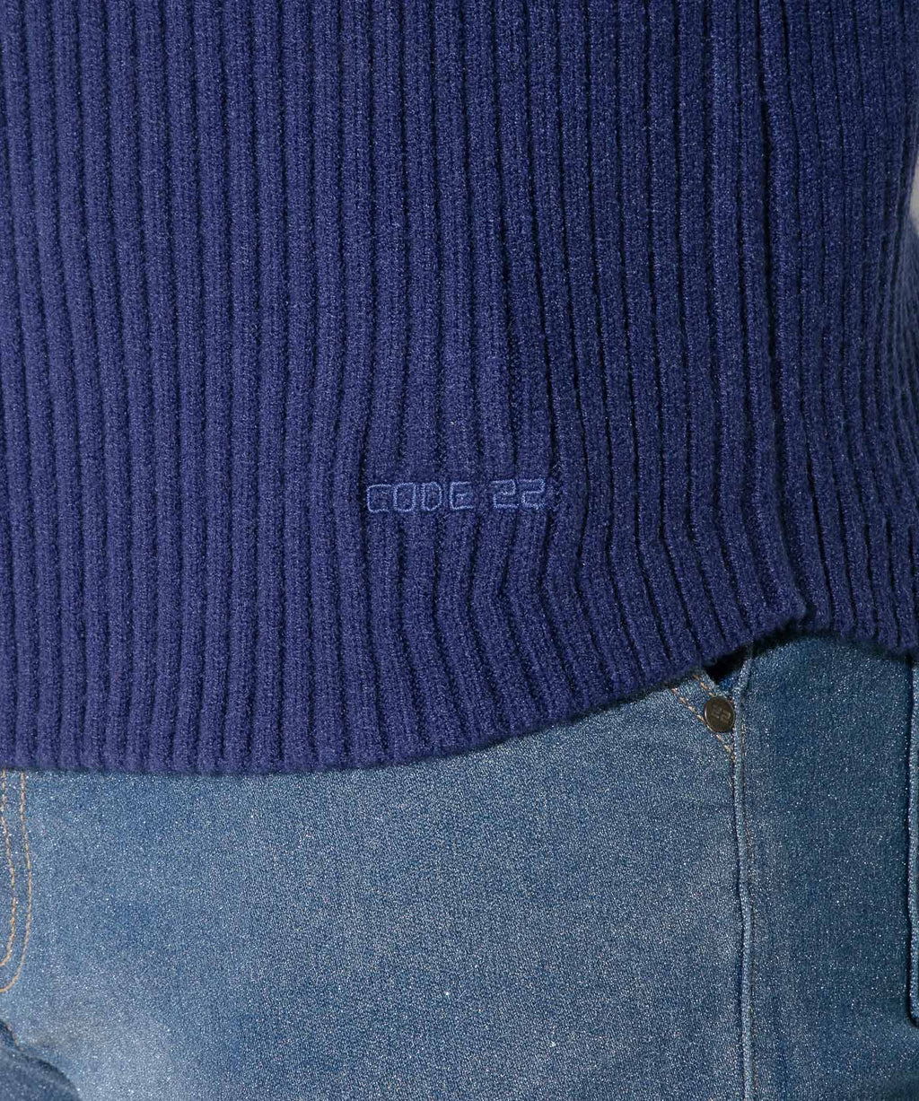 ribbed sweater navy