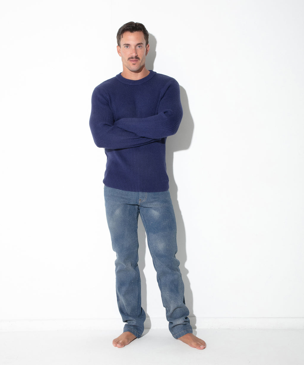 ribbed sweater navy