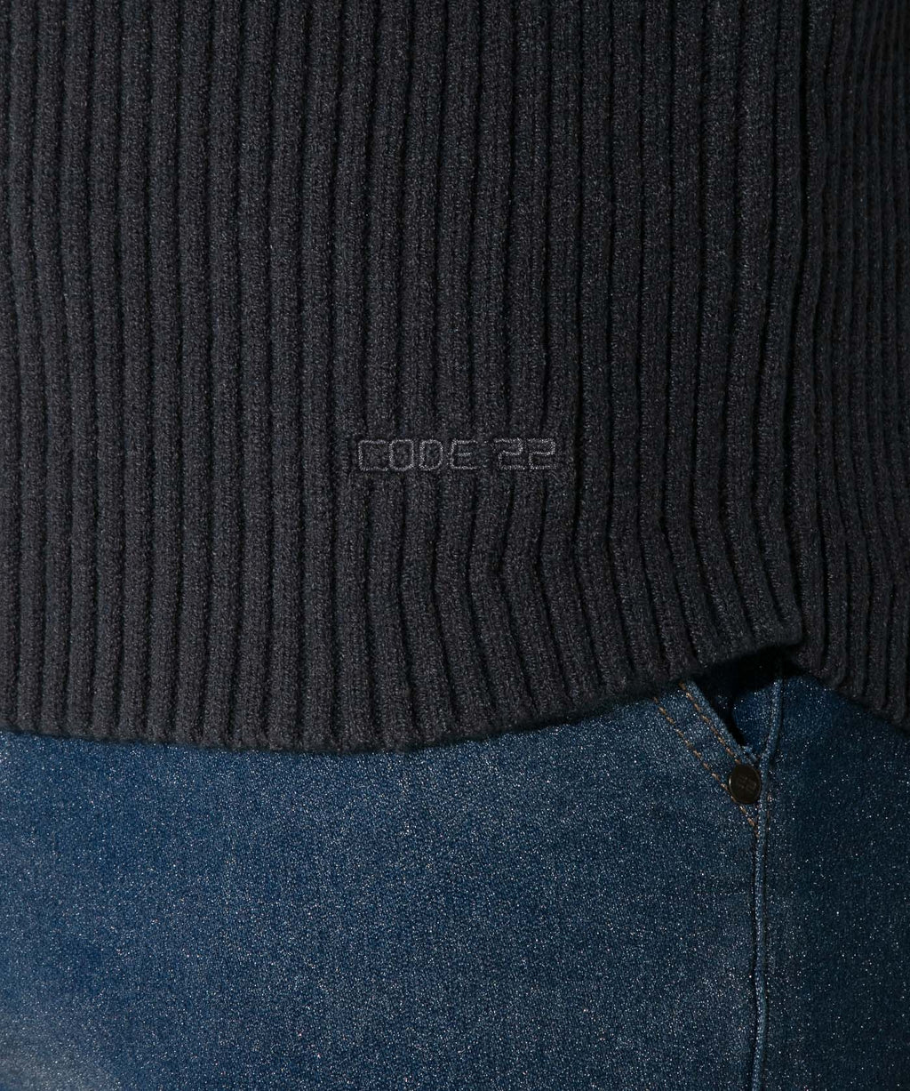 jersey de canalé ribbed antracita