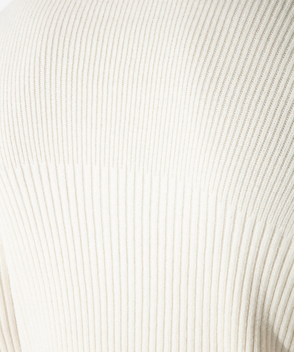 pull côtelé ribbed écru