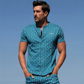 Camiseta slim fit baseball azul