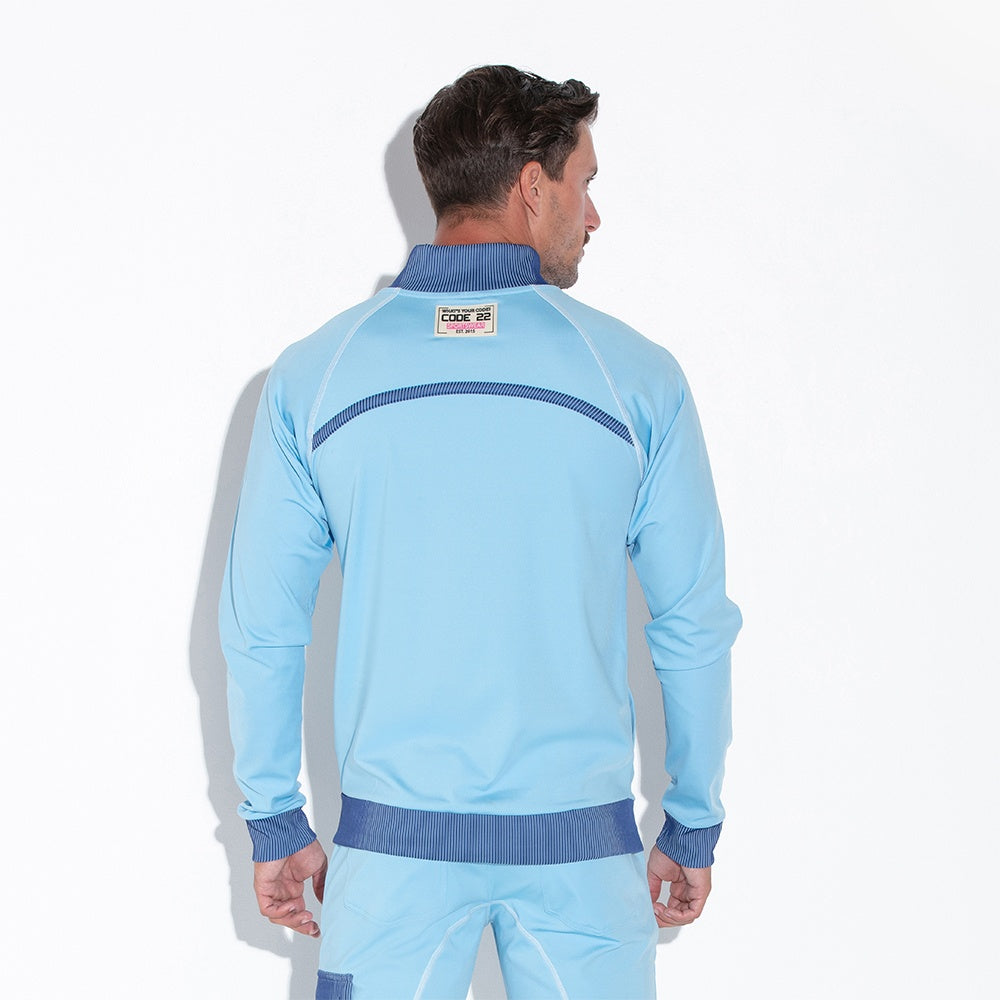 Chaqueta sweat con cremallera Reflex azul