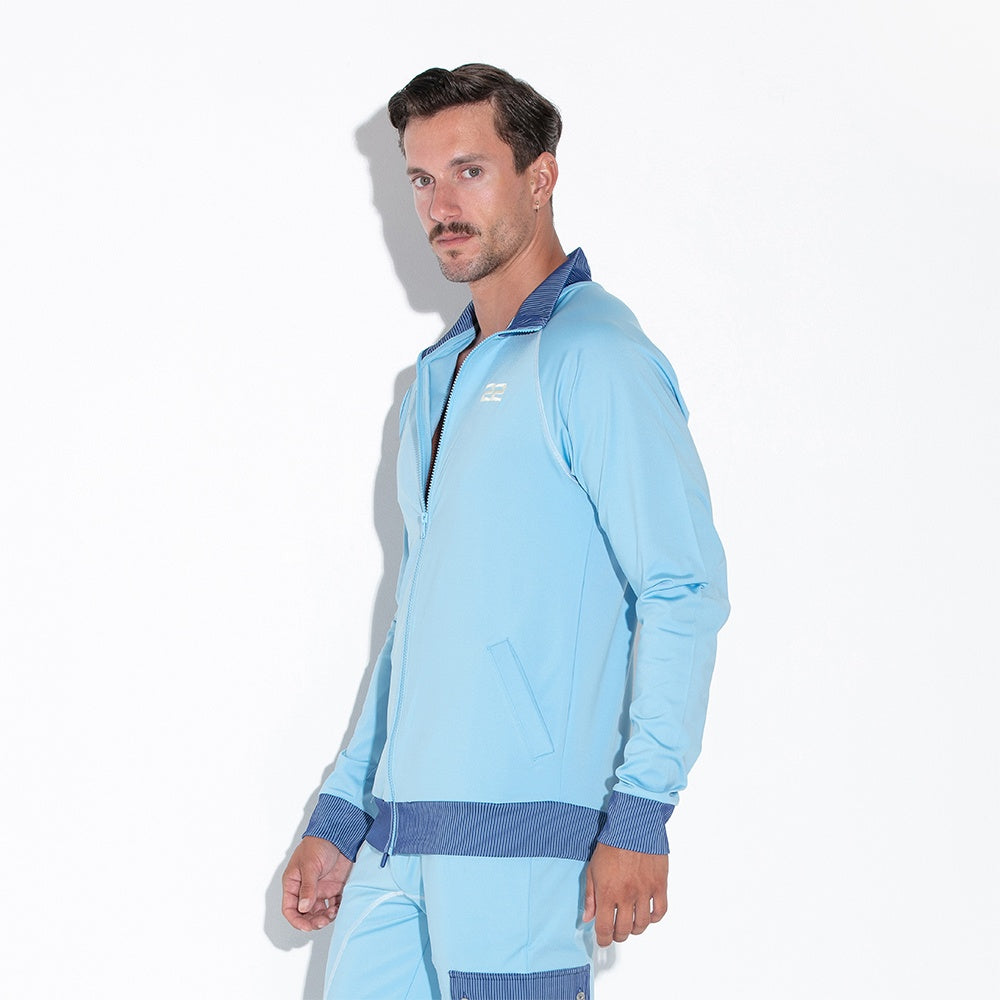 Chaqueta sweat con cremallera Reflex azul